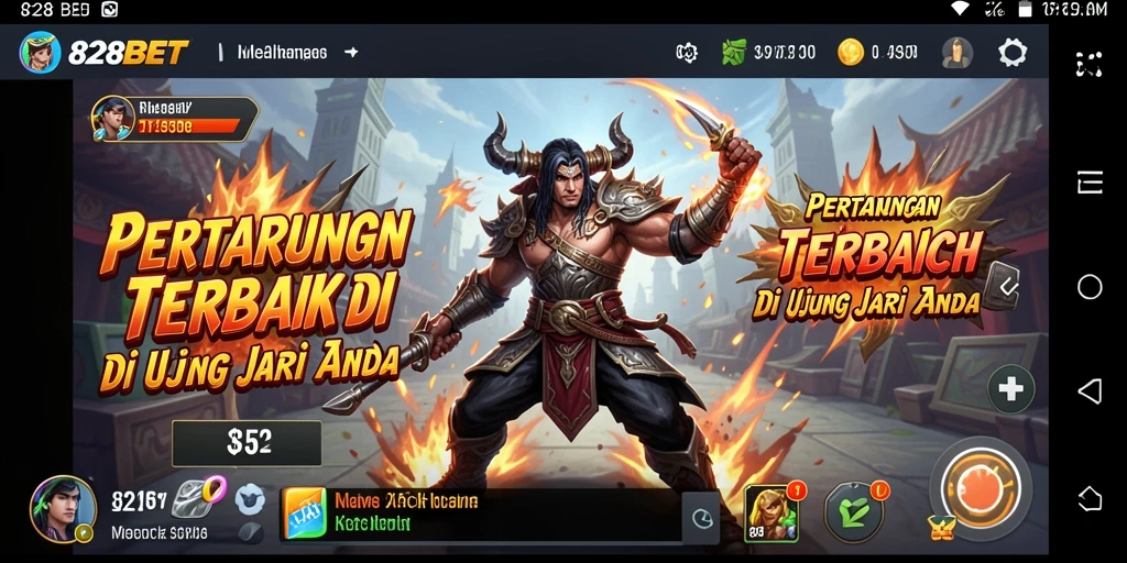 Tampilan aksi pertarungan seru dalam gameplay 828BET.