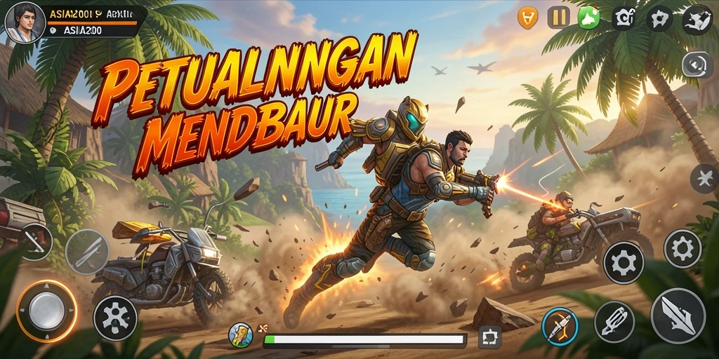 Tampilan aksi seru dalam gameplay ASIA200 yang mendebarkan.