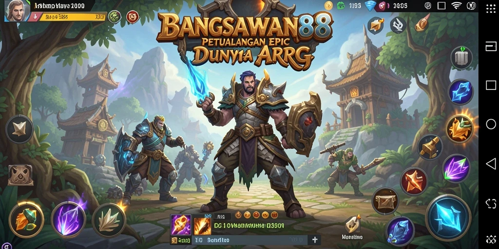 Tampilan mendebarkan dari permainan ARPG BANGSAWAN88 selama pertarungan epik.