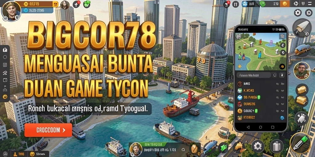 Screenshot gameplay BIGCOR78 menampilkan aksi manajemen bisnis yang seru.