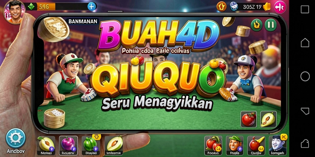 Screenshot gameplay BUAH4D yang menampilkan intensitas permainan QiuQiu.