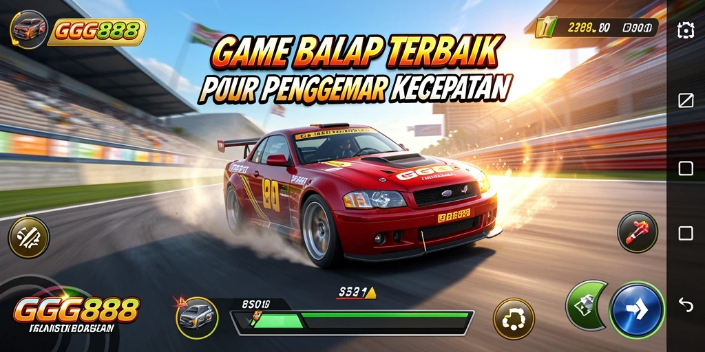 Tangkapan layar GGG888 menampilkan aksi balap yang mendebarkan dan grafik menawan.