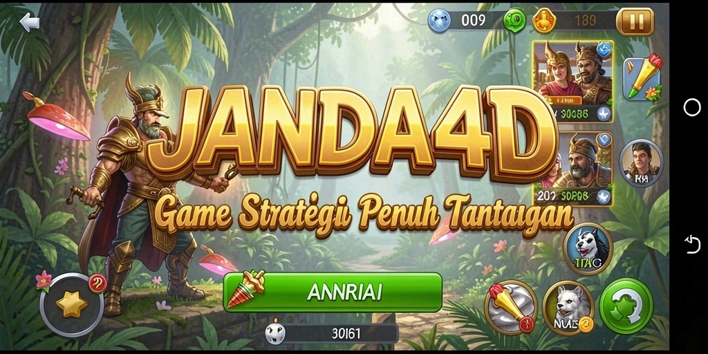 Screenshot gameplay JANDA4D menunjukkan pertempuran strategis yang mendebarkan.