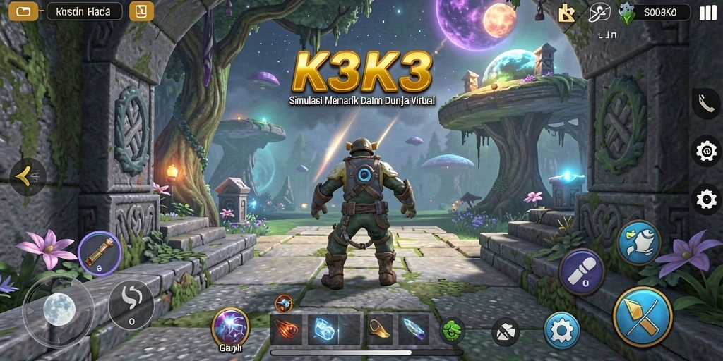 Tampilan gameplay K3K3 yang menarik dan interaktif.