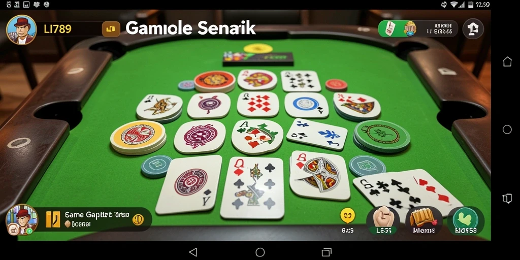 Tampilan gameplay seru dalam LI789 saat bermain Gaple.