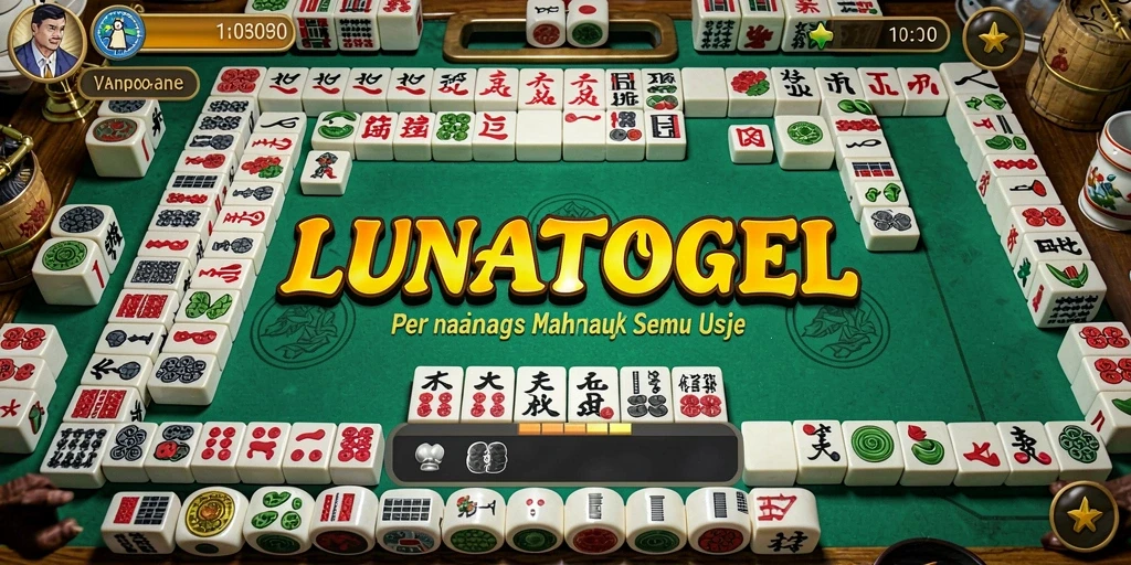 Screenshot gameplay LUNATOGEL yang mendebarkan dalam permainan Mahjong.