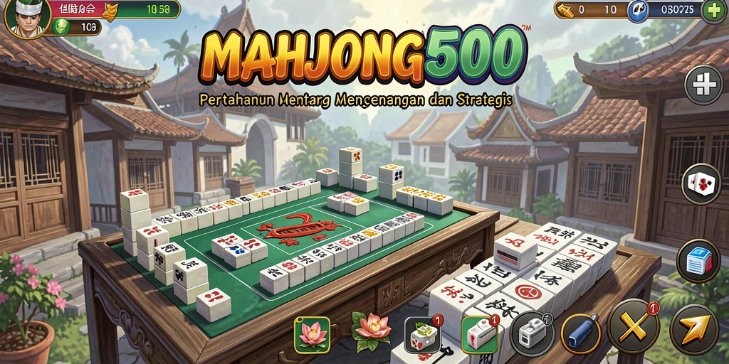 Tampilan menarik gameplay Tower Defense di MAHJONG500 dengan efek grafis yang memukau.