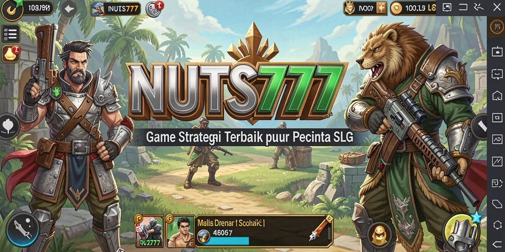 Screenshot utama NUTS777 menampilkan aksi pertempuran yang strategis.