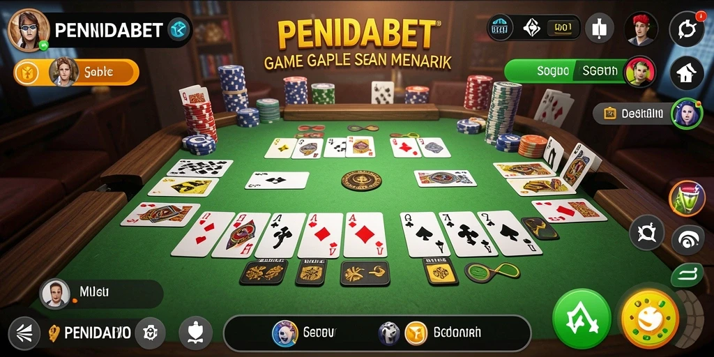 Screenshot gameplay PENIDABET menampilkan permainan Gaple yang menarik.