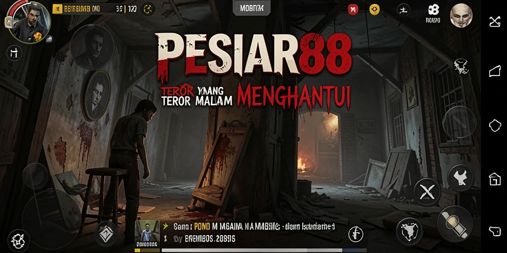 Screenshot menampilkan atmosfera gelap dan mencekam dalam PESIAR88.