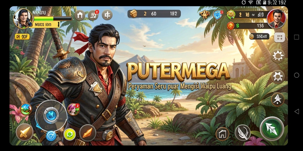 Gameplay PUTERMEGA yang seru dan penuh warna.