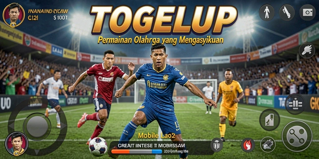 Screenshot TOGELUP menampilkan aksi seru dalam permainan olahraga.