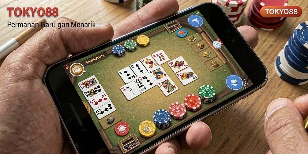 Gameplay seru dari permainan Gaple yang mengasyikkan.