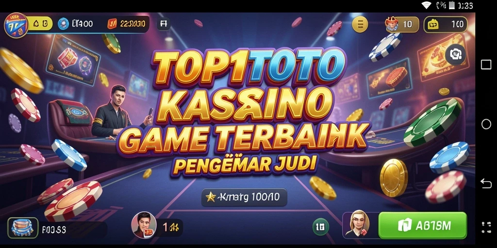 Tampilan menarik dari gameplay kasino di TOP1TOTO.