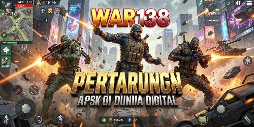 Screenshot utama WAR138 menampilkan aksi pertempuran yang mendebarkan.